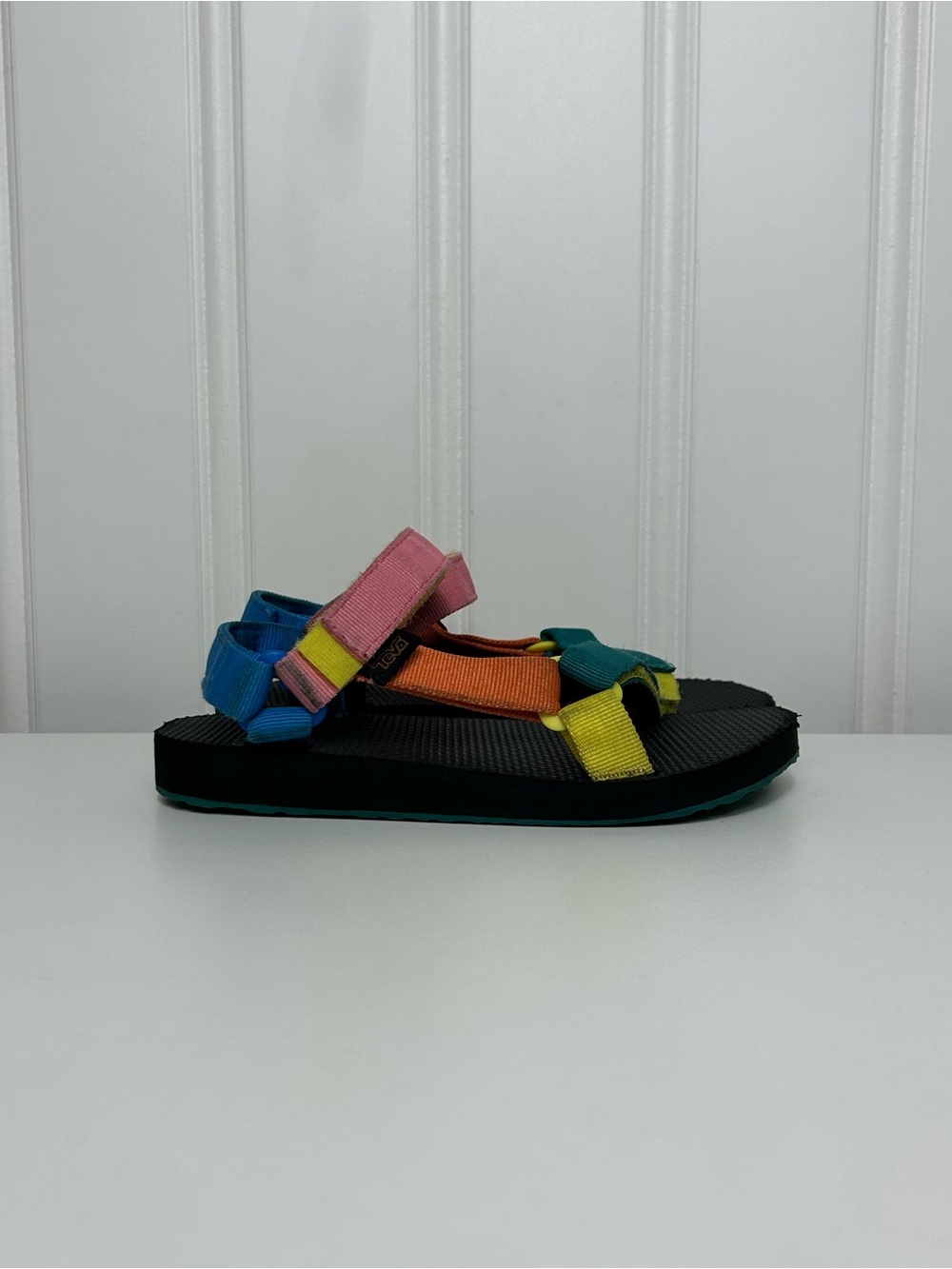 Teva original universal sandals blue pink orange green strap kids 2